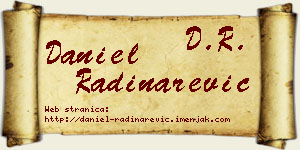Daniel Radinarević vizit kartica